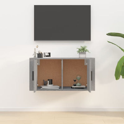 Seinäkiinnitettävä TV-taso harmaa Sonoma 80x34,5x40 cm