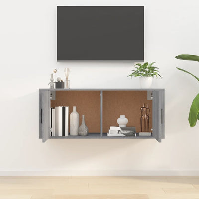 Seinäkiinnitettävä TV-taso Sonoma-tammi 100x34,5x40 cm