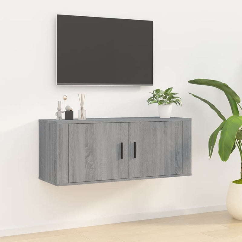 Seinäkiinnitettävä TV-taso Sonoma-tammi 100x34,5x40 cm