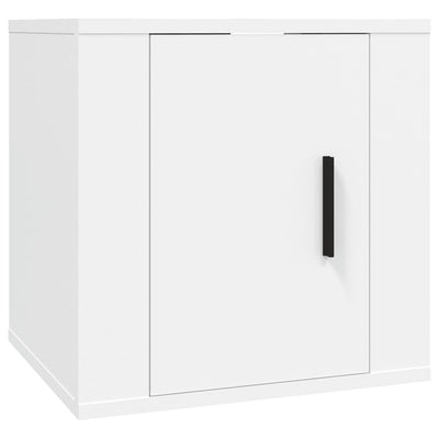 Seinäkiinnitettävät TV-tasot 2 kpl valkoinen 40x34,5x40 cm