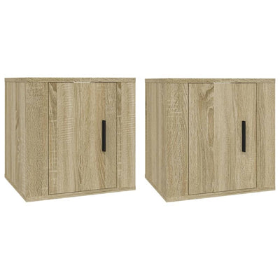 Seinäkiinnitettävät TV-tasot 2 kpl Sonoma-tammi 40x34,5x40 cm