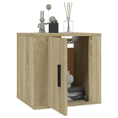 Seinäkiinnitettävät TV-tasot 2 kpl Sonoma-tammi 40x34,5x40 cm
