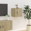 Seinäkiinnitettävät TV-tasot 2 kpl Sonoma-tammi 40x34,5x40 cm