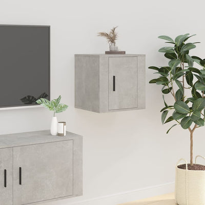 Seinäkiinnitettävät TV-tasot 2 kpl betoninharmaa 40x34,5x40 cm