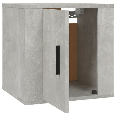Seinäkiinnitettävät TV-tasot 2 kpl betoninharmaa 40x34,5x40 cm