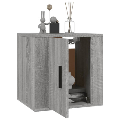 Seinäkiinnitettävät TV-tasot 2 kpl harmaa Sonoma 40x34,5x40 cm