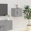 Seinäkiinnitettävät TV-tasot 2 kpl harmaa Sonoma 40x34,5x40 cm