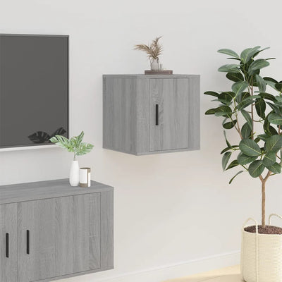 Seinäkiinnitettävät TV-tasot 2 kpl harmaa Sonoma 40x34,5x40 cm