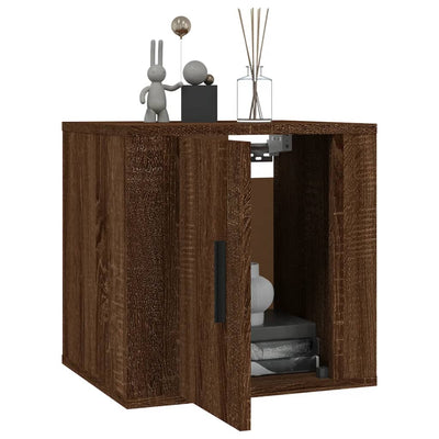 Seinäkiinnitettävät TV-tasot 2 kpl ruskea tammi 40x34,5x40 cm