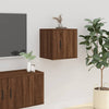 Seinäkiinnitettävät TV-tasot 2 kpl ruskea tammi 40x34,5x40 cm
