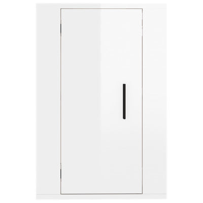 Seinäkiinnitettävät TV-tasot 2kpl kork.kiilto valk 40x34,5x60cm