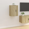 Seinäkiinnitettävät TV-tasot 2 kpl Sonoma-tammi 40x34,5x60 cm