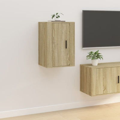 Seinäkiinnitettävät TV-tasot 2 kpl Sonoma-tammi 40x34,5x60 cm