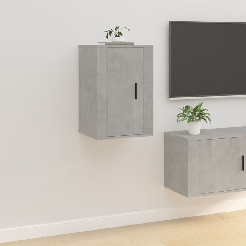 Seinäkiinnitettävä TV-taso betoninharmaa 40x34,5x60 cm
