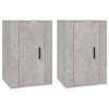 Seinäkiinnitettävät TV-tasot 2 kpl betoninharmaa 40x34,5x60 cm