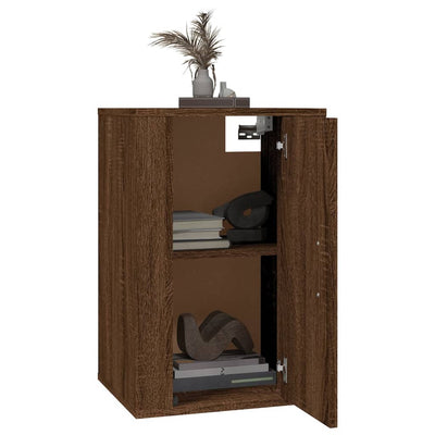 Seinäkiinnitettävät TV-tasot 2 kpl ruskea tammi 40x34,5x60 cm