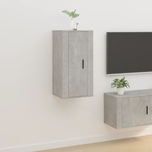Seinäkiinnitettävä TV-taso betoninharmaa 40x34,5x80 cm