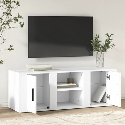 TV-taso valkoinen 100x31,5x35 cm tekninen puu