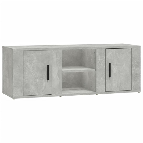 TV-taso betoninharmaa 100x31,5x35 cm tekninen puu