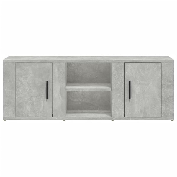 TV-taso betoninharmaa 100x31,5x35 cm tekninen puu
