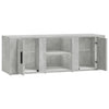 TV-taso betoninharmaa 100x31,5x35 cm tekninen puu