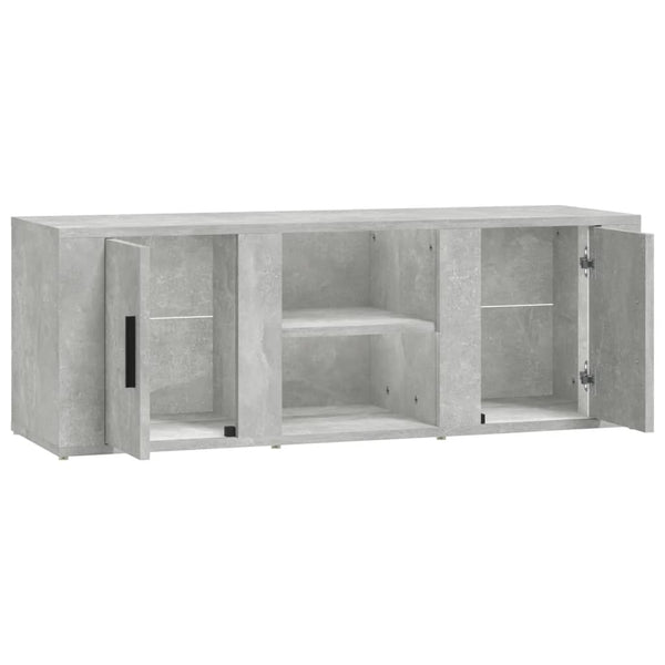 TV-taso betoninharmaa 100x31,5x35 cm tekninen puu
