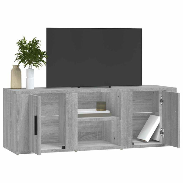 TV-taso harmaa Sonoma 100x31,5x35 cm tekninen puu