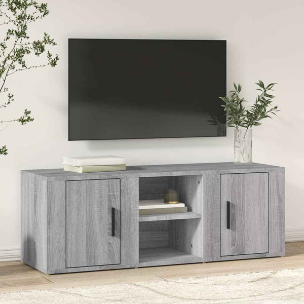 TV-taso harmaa Sonoma 100x31,5x35 cm tekninen puu