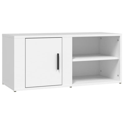 TV-taso valkoinen 80x31,5x36 cm tekninen puu