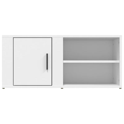 TV-taso valkoinen 80x31,5x36 cm tekninen puu