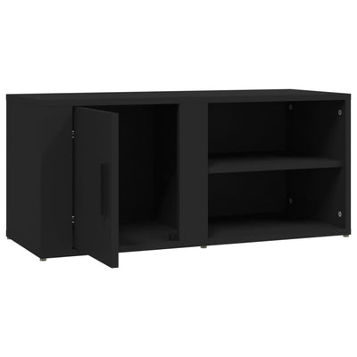 Seinäkaapit 2 kpl musta 80x31,5x36 cm tekninen puu