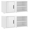 TV-tasot 2 kpl korkeakiilto valk. 80x31,5x36 cm tekninen puu