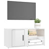 TV-tasot 2 kpl korkeakiilto valk. 80x31,5x36 cm tekninen puu