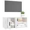 TV-tasot 2 kpl korkeakiilto valk. 80x31,5x36 cm tekninen puu