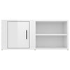 TV-tasot 2 kpl korkeakiilto valk. 80x31,5x36 cm tekninen puu