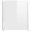 TV-tasot 2 kpl korkeakiilto valk. 80x31,5x36 cm tekninen puu