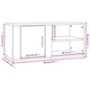 TV-taso Sonoma-tammi 80x31,5x36 cm tekninen puu