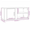 TV-taso betoninharmaa 80x31,5x36 cm tekninen puu