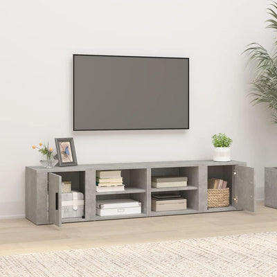 Seinäkaapit 2 kpl betoninharmaa 80x31,5x36 cm tekninen puu