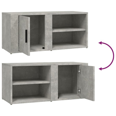 Seinäkaapit 2 kpl betoninharmaa 80x31,5x36 cm tekninen puu