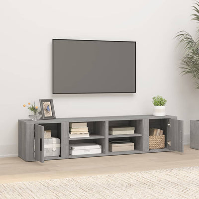 TV-tasot 2 kpl harmaa Sonoma 80x31,5x36 cm lastulevy