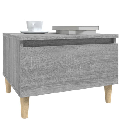 Sivupöydät 2 kpl harmaa Sonoma 50x46x35 cm tekninen puu