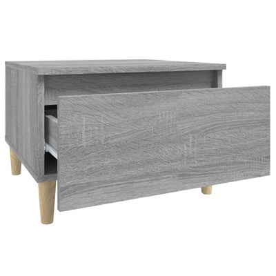 Sivupöydät 2 kpl harmaa Sonoma 50x46x35 cm tekninen puu