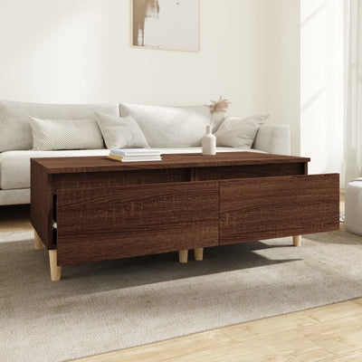 Ruskea sivupöydät Lacurile 50x46x35cm (2 kpl, tammi, puinen)