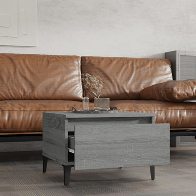 Harmaa sivupöydät Liubovi 50x46x35cm (2 kpl sonoma puinen)