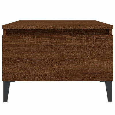Sivupöydät 2 kpl ruskea tammi 50x46x35 cm tekninen puu