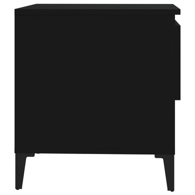 Sivupöytä musta 50x46x50 cm tekninen puu