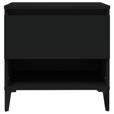 Sivupöydät 2 kpl musta 50x46x50 cm tekninen puu