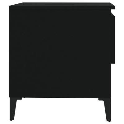 Sivupöydät 2 kpl musta 50x46x50 cm tekninen puu