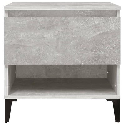 Sivupöydät 2 kpl betoninharmaa 50x46x50 cm tekninen puu